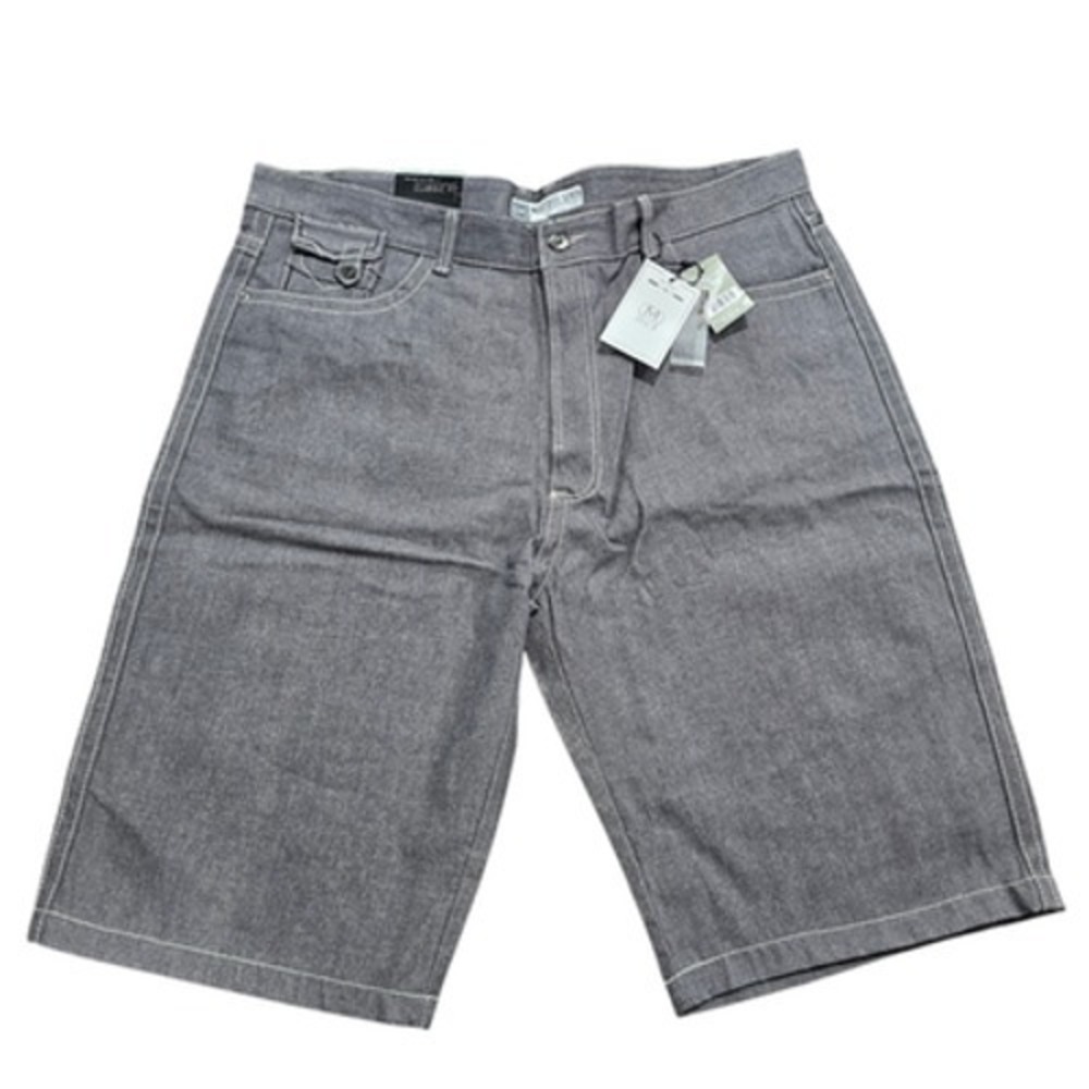 MOST OFCL SEVEN Men's Dark Gray Denim Shorts Classic Fit Waist 44 Casual Cargo‎